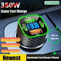 UYUXIO-Chargeur USB Type-C 4 en 1 pour Téléphone Portable, Adaptateur de Charge Super Rapide avec Affichage de la Tension, pour Touriste, pour iPhone, Xiaomi, Oppo, Vivo, Samsung 1